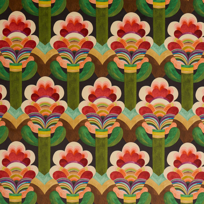 Schumacher Fleur Indienne Velvet Cinnabar Fabric 183080