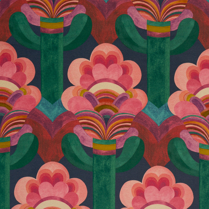 Schumacher Fleur Indienne Velvet Rose Fabric 183081