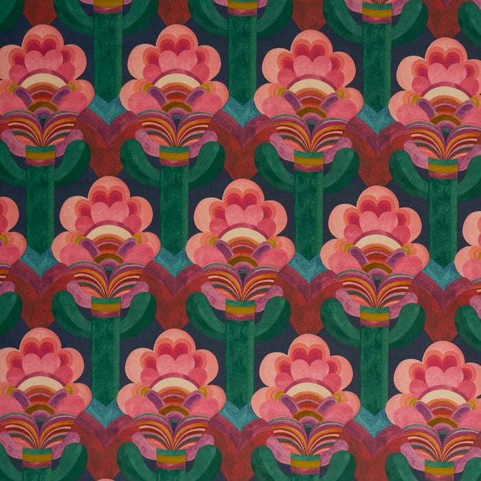 Schumacher Fleur Indienne Velvet Rose Fabric Sample 183081
