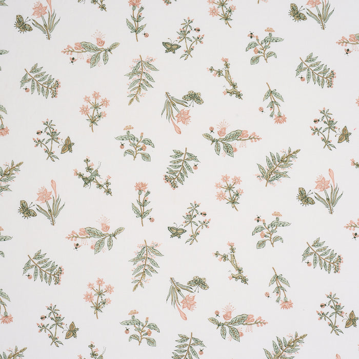 Schumacher Jeter Des Fleurs Beaded Print Moss Phlox Fabric 183110
