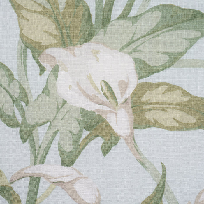 Schumacher Arum Lilies Aqua Fabric 183121