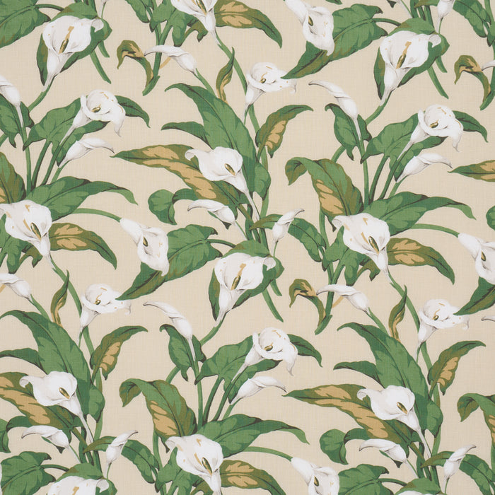 Schumacher Arum Lilies Parchment Fabric Sample 183122