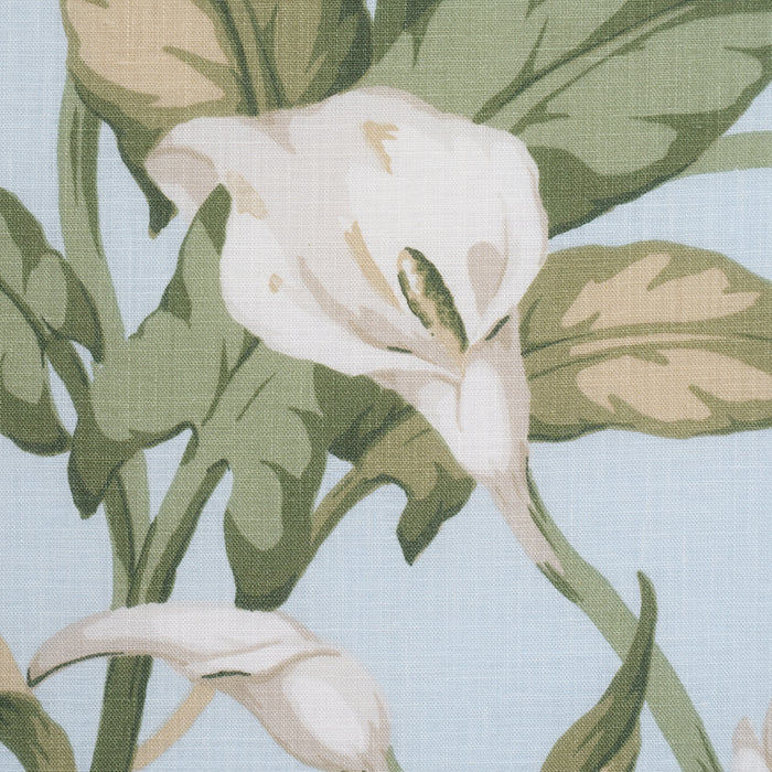 Schumacher Arum Lilies Sky Fabric Sample 183123