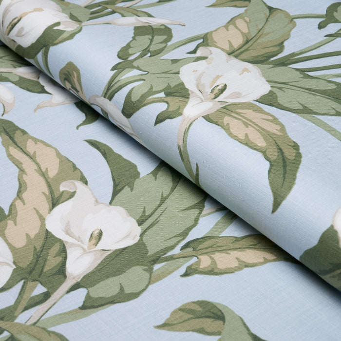 Schumacher Arum Lilies Sky Fabric 183123