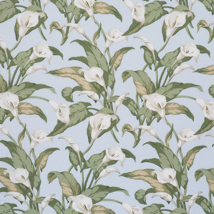 Schumacher Arum Lilies Sky Fabric 183123