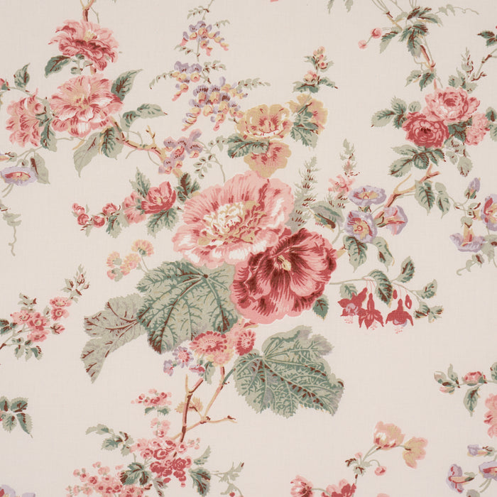 Schumacher Midsummer Hollyhock Rose Fabric 183130