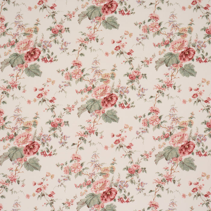 Schumacher Midsummer Hollyhock Rose Fabric 183130