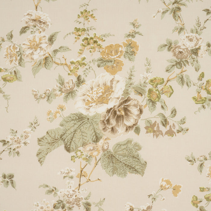 Schumacher Midsummer Hollyhock Citron Fabric 183131