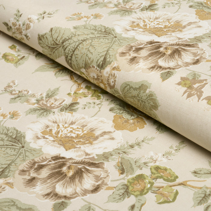 Schumacher Midsummer Hollyhock Citron Fabric 183131