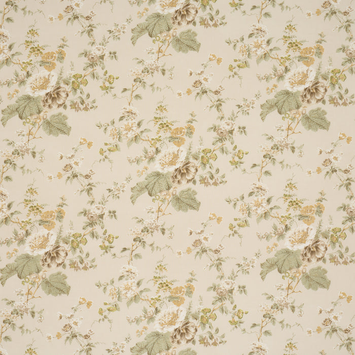 Schumacher Midsummer Hollyhock Citron Fabric Sample 183131