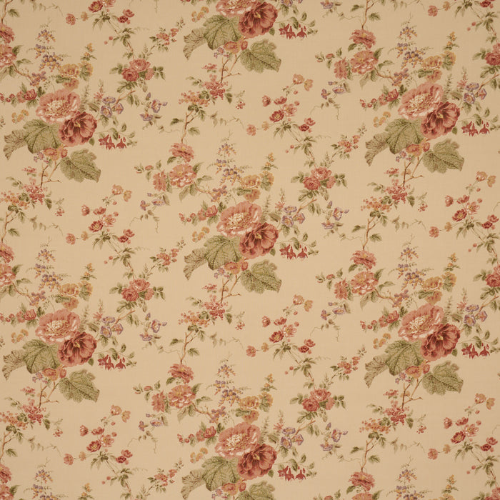 Schumacher Midsummer Hollyhock Beige Fabric 183132