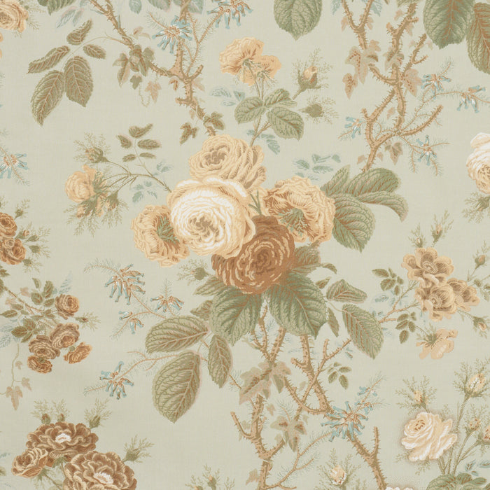 Schumacher She Walks In Beauty Chintz Celadon Fabric Sample 183140