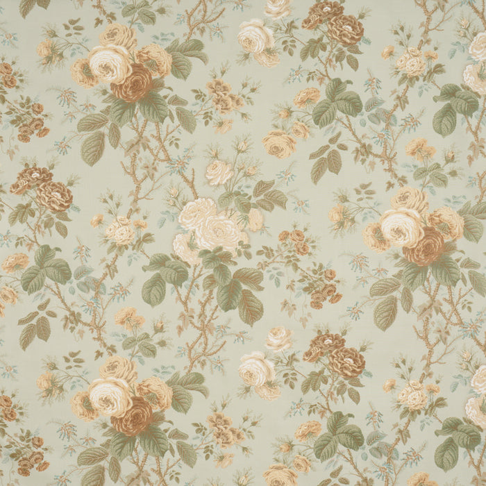 Schumacher She Walks In Beauty Chintz Celadon Fabric 183140
