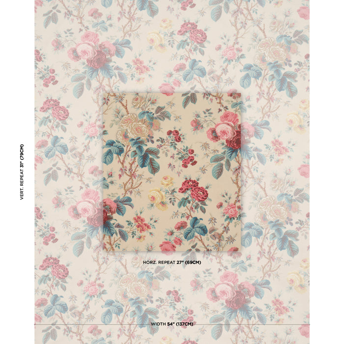 Schumacher She Walks In Beauty Chintz Document Fabric Sample 183141