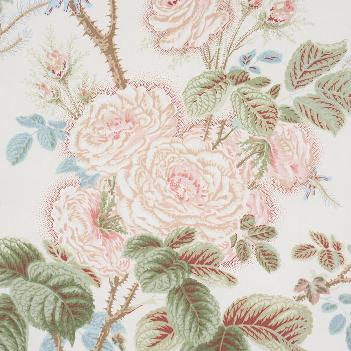 Schumacher She Walks In Beauty Chintz Rose Fabric Sample 183142