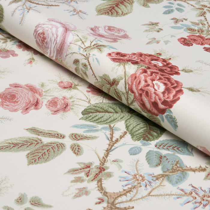 Schumacher She Walks In Beauty Chintz Rose Fabric Sample 183142