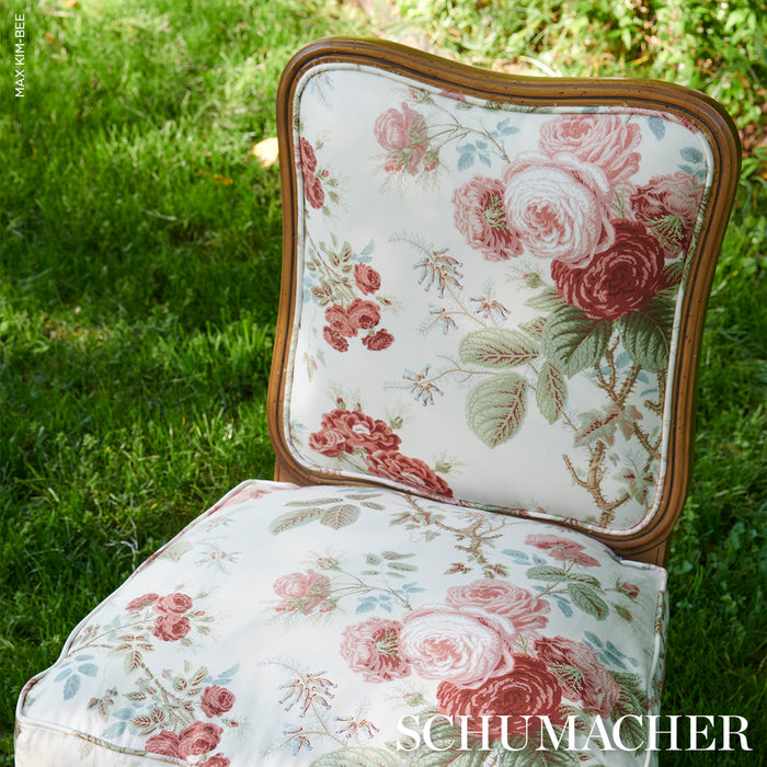 Schumacher She Walks In Beauty Chintz Rose Fabric 183142