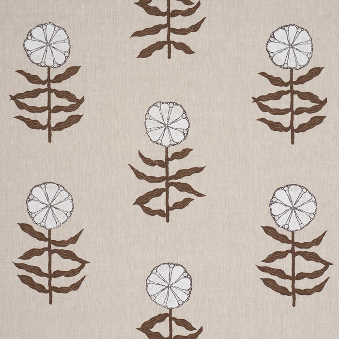 Schumacher Pretty Petals Screen-Print Birch Fabric Sample 183150