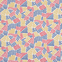 Schumacher Hatchmark Hand-Print Primary Fabric 183160