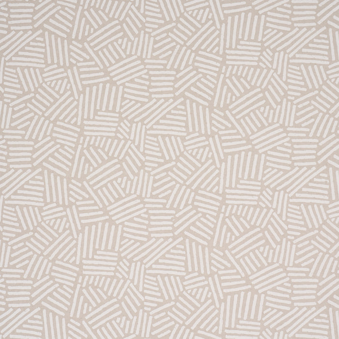 Schumacher Hatchmark Hand-Print Natural Fabric Sample 183162