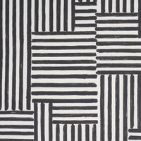 Schumacher Parson'S Stripe Hand-Print Carbon Fabric 183170