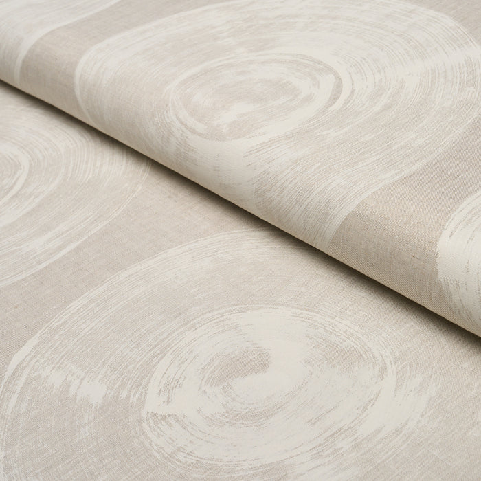 Schumacher Painted Circles Neutral Fabric 183180