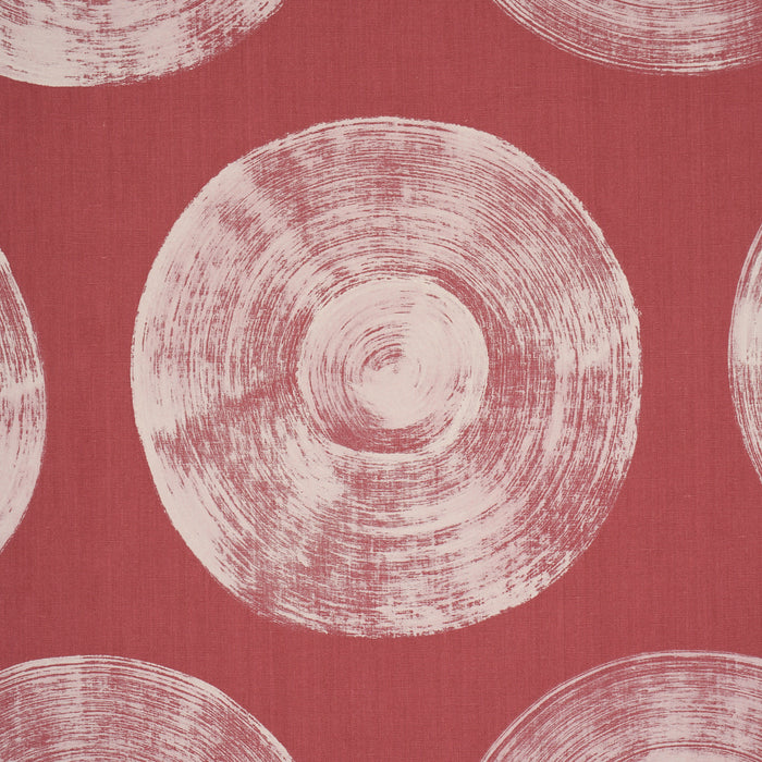 Schumacher Painted Circles Red Fabric 183182