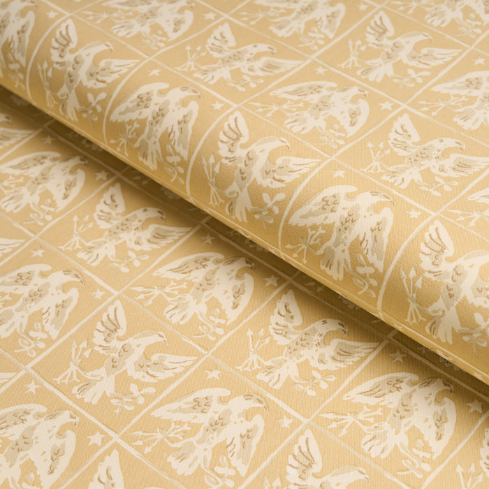 Schumacher Barton'S Eagle Hand Print Yellow Fabric 183190