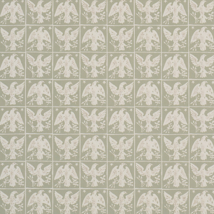 Schumacher Barton'S Eagle Hand Print Green Fabric 183191