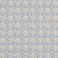 Schumacher Barton'S Eagle Hand Print Blue Fabric 183192