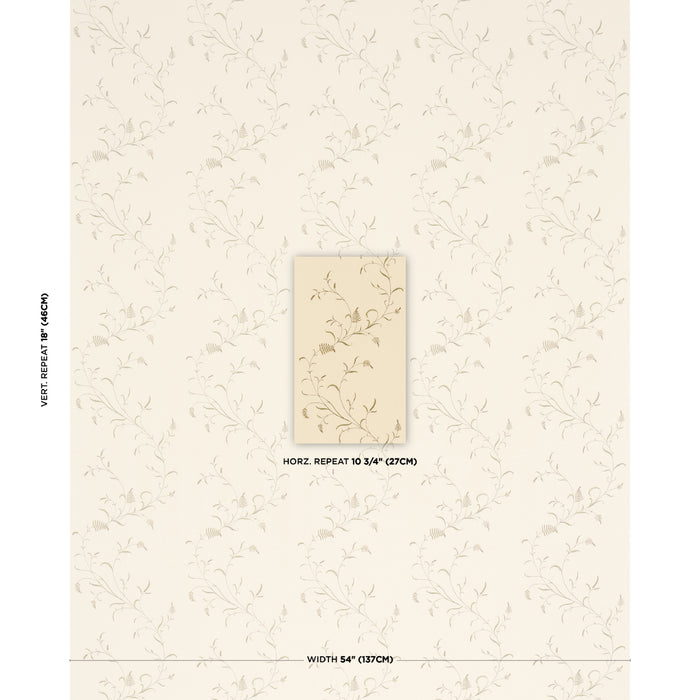 Schumacher Winding Wheat Yellow Fabric Sample 183200