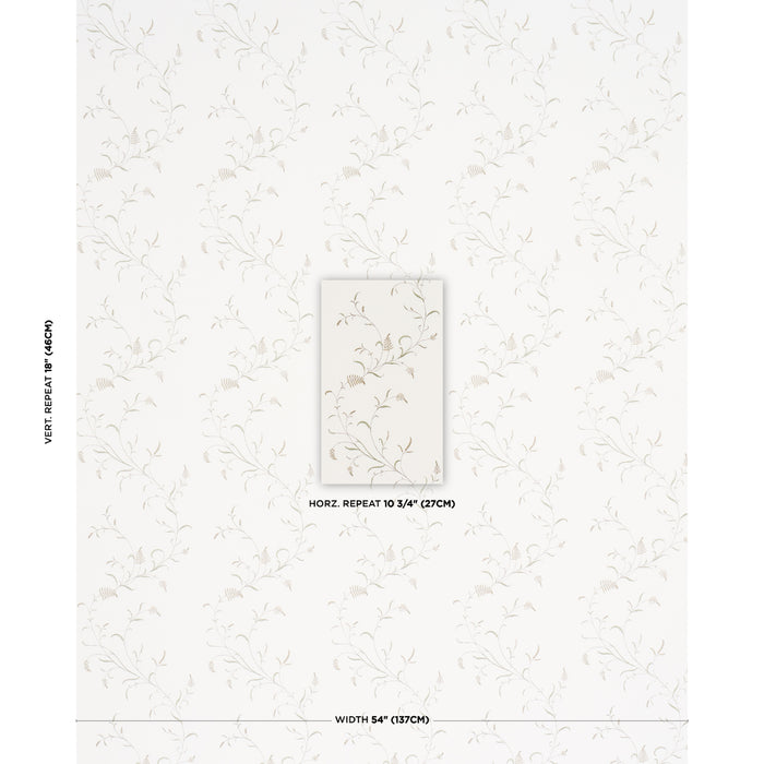 Schumacher Winding Wheat Neutral Fabric Sample 183202