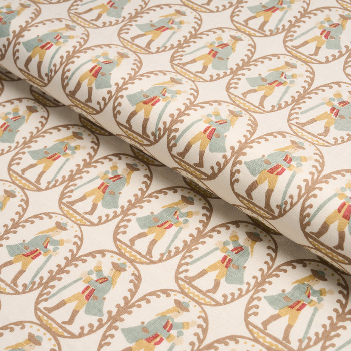 Schumacher Country Gentleman Neutral Fabric Sample 183211
