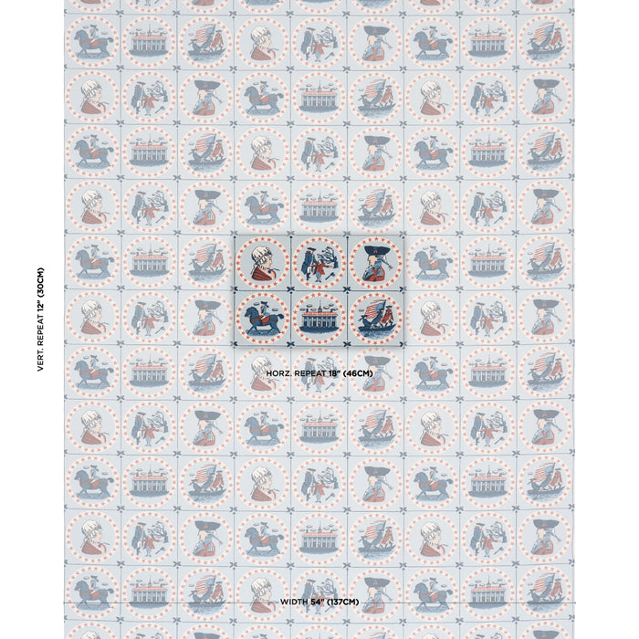 Schumacher George Washington Sky Fabric Sample 183220