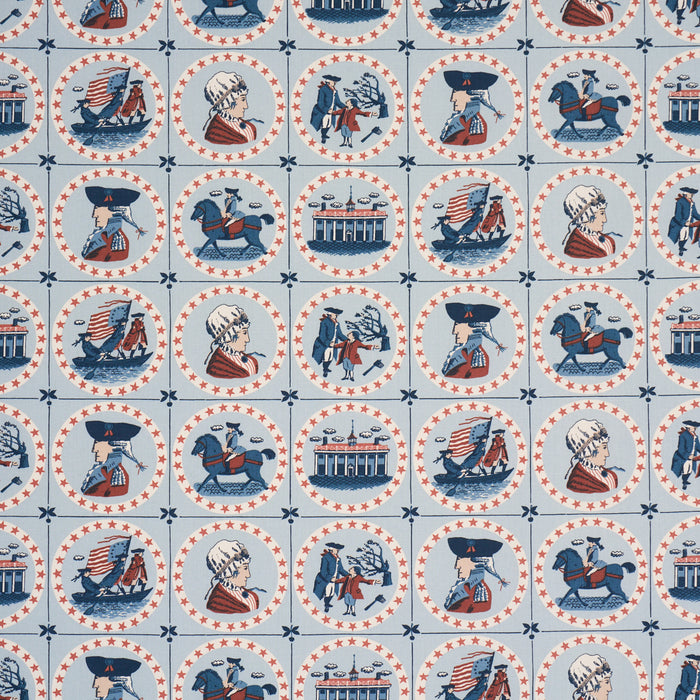 Schumacher George Washington Sky Fabric 183220
