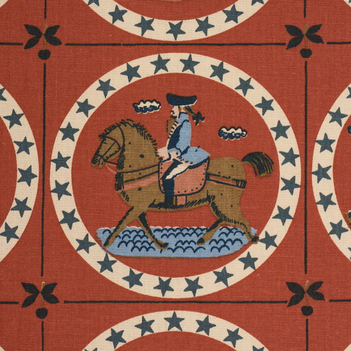 Schumacher George Washington Red Fabric Sample 183221