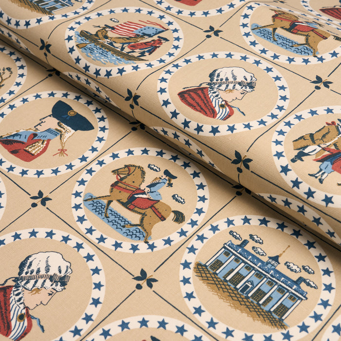 Schumacher George Washington Neutral Fabric 183222