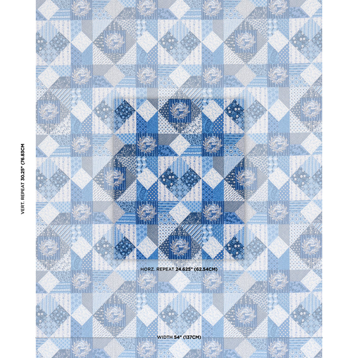Schumacher Variable Star Blue Fabric 183230