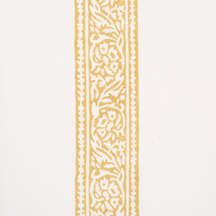 Schumacher Mahdavi Stripe Hand-Block Print Yellow Fabric 183241