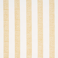 Schumacher Mahdavi Stripe Hand-Block Print Yellow Fabric 183241