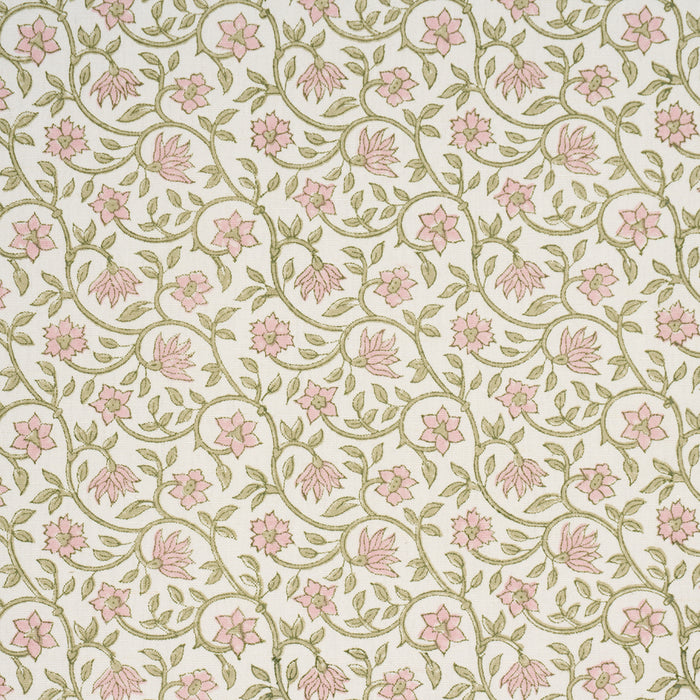 Schumacher Malaya Hand-Block Print Petal Fabric Sample 183251