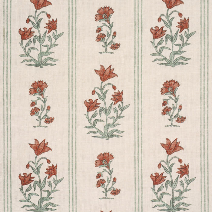 Schumacher Ellora Hand-Print Spice Fabric Sample 183262