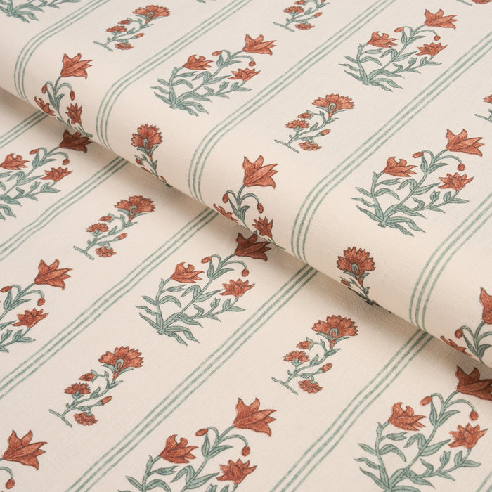 Schumacher Ellora Hand-Print Spice Fabric 183262
