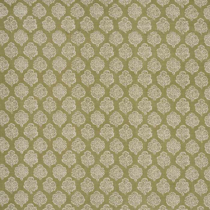 Schumacher Manali Hand-Print Green Fabric 183270