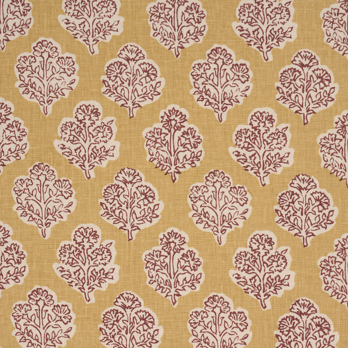 Schumacher Manali Hand-Print Red & Mustard Fabric 183271