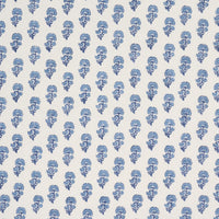 Schumacher Kaasni Hand-Block Print Indigo Fabric 183281