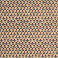 Schumacher Amisha Hand-Print Red & Indigo Fabric 183291