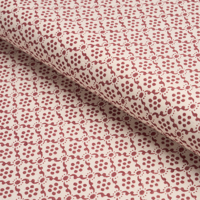 Schumacher Laksha Hand-Block Print Red Fabric 183300
