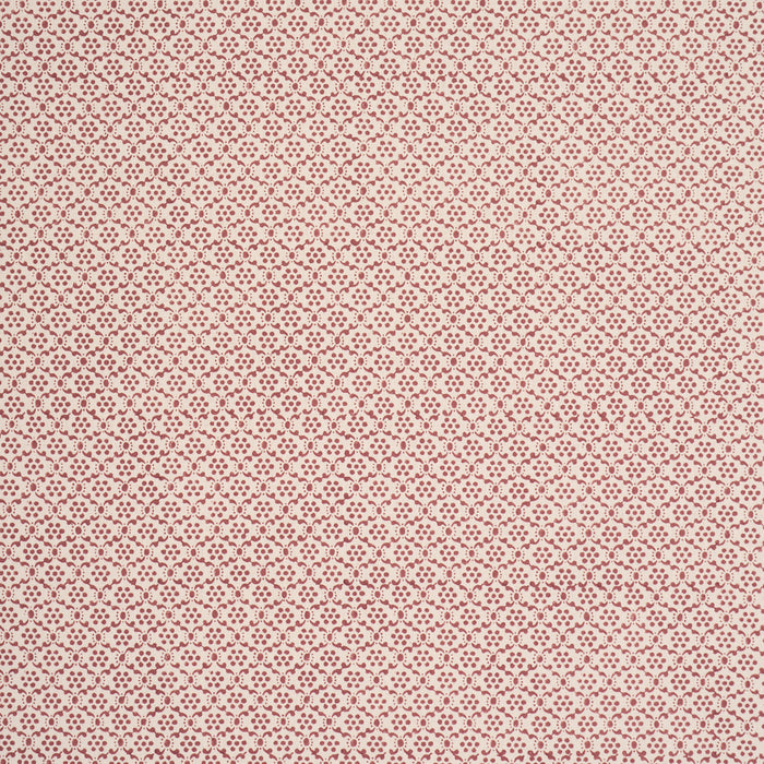Schumacher Laksha Hand-Block Print Red Fabric Sample 183300