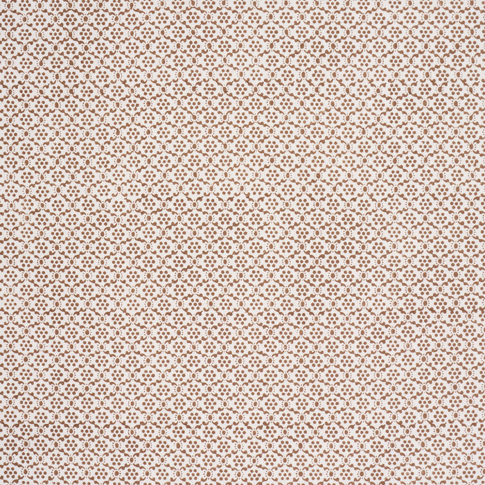 Schumacher Laksha Hand-Block Print Brown Fabric 183302